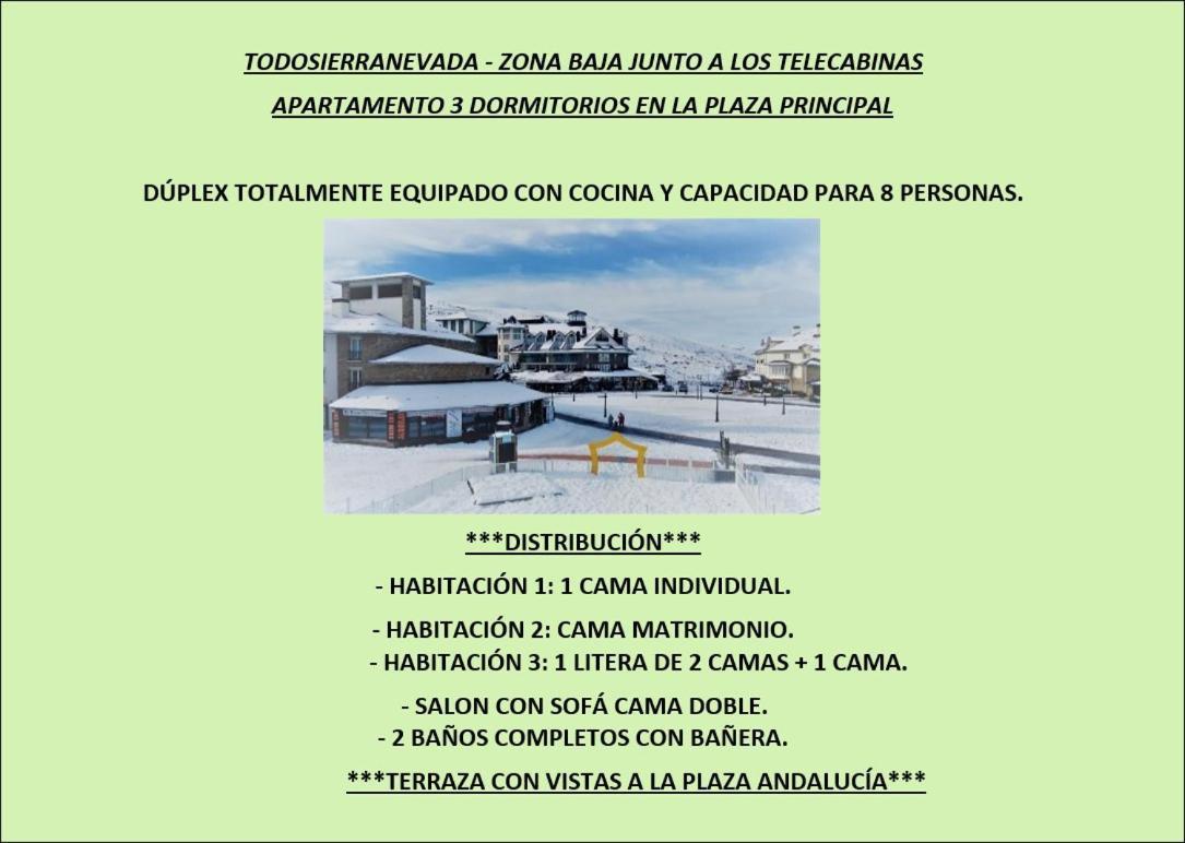 Ski & Snow Apartmentos By Todosierranevada - Plaza Principal Junto A Los Telecabinas 시에라네바다 외부 사진